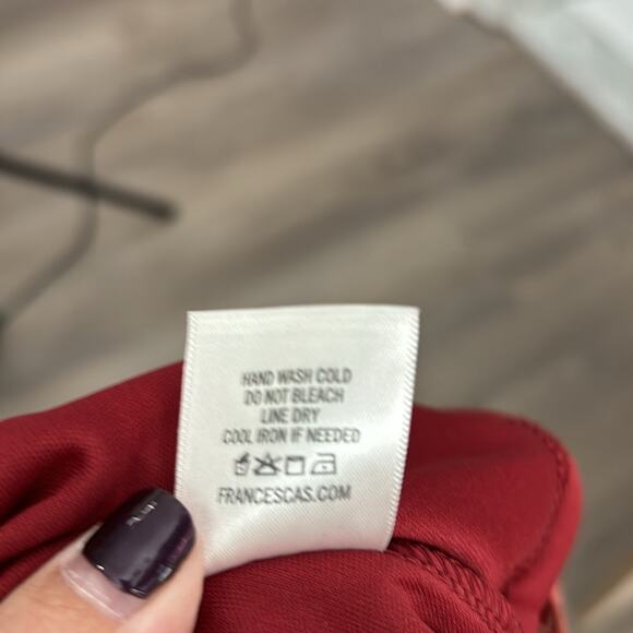 Francesca’s Red Lace Sleeveless Dress Back Zipper Fully Lined Size Small - Picture 8 of 9